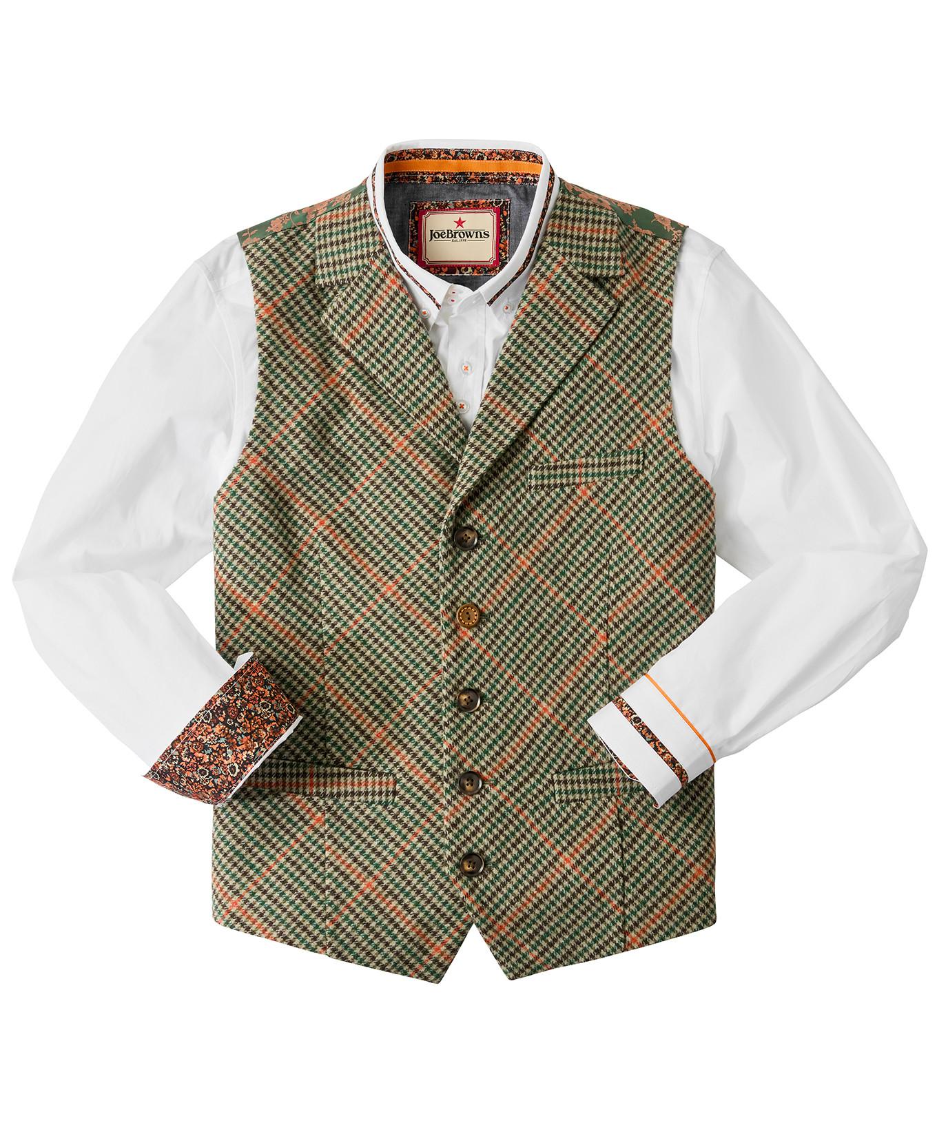 Joe Browns Karierte Weste mit gemustertem Futter  