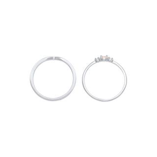 Elli  Ring 2Er Set Opal Zirkonia 