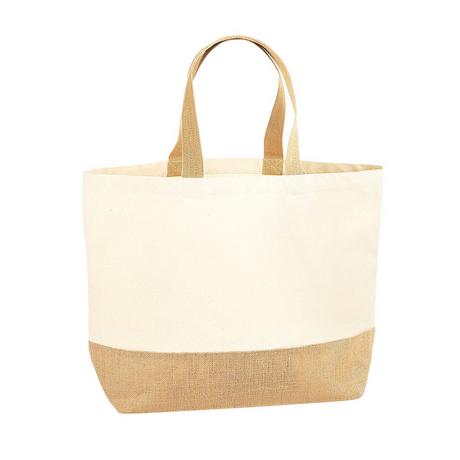 Westford Mill Borsa tote in tela con fondo in juta XL  