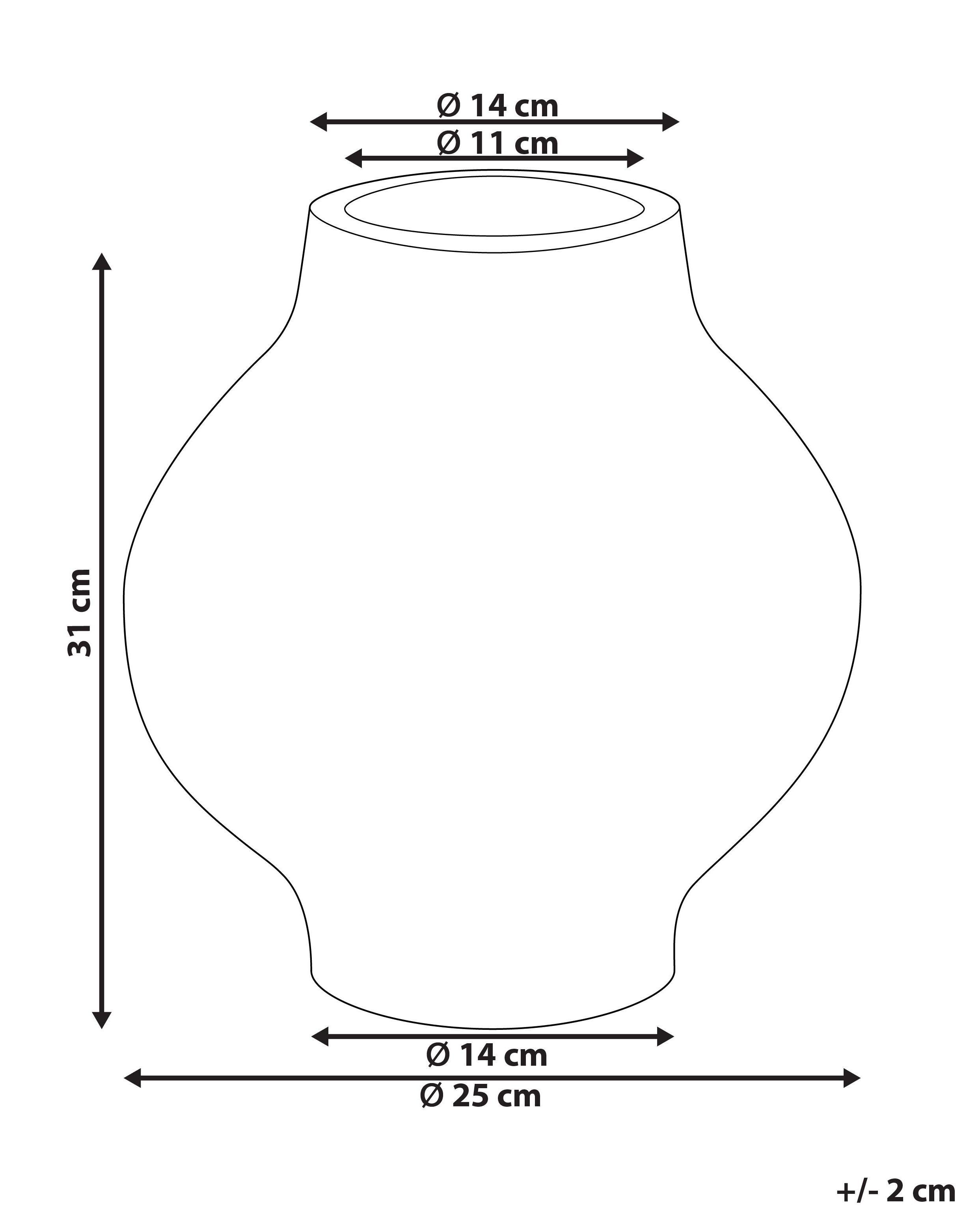 Beliani Blumenvase aus Terrakotta Klassisch MAGAN  