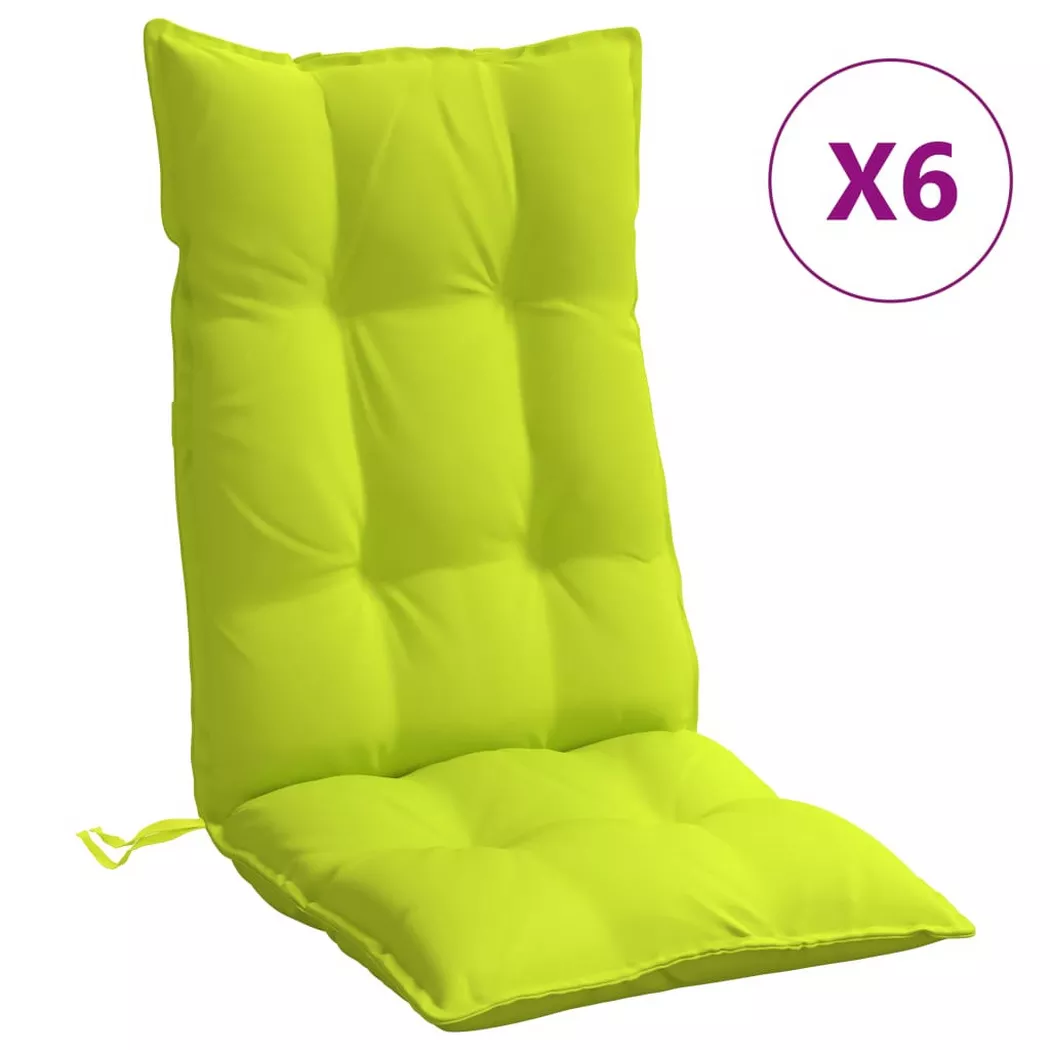 VidaXL - Coussin de chaise à dossier haut tissu, One Size, Vert