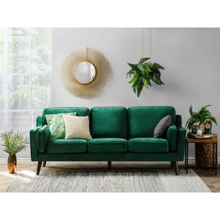 Beliani 3 Sitzer Sofa aus Samtstoff Glamourös LOKKA  
