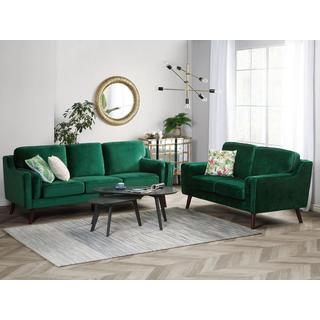 Beliani 3 Sitzer Sofa aus Samtstoff Glamourös LOKKA  