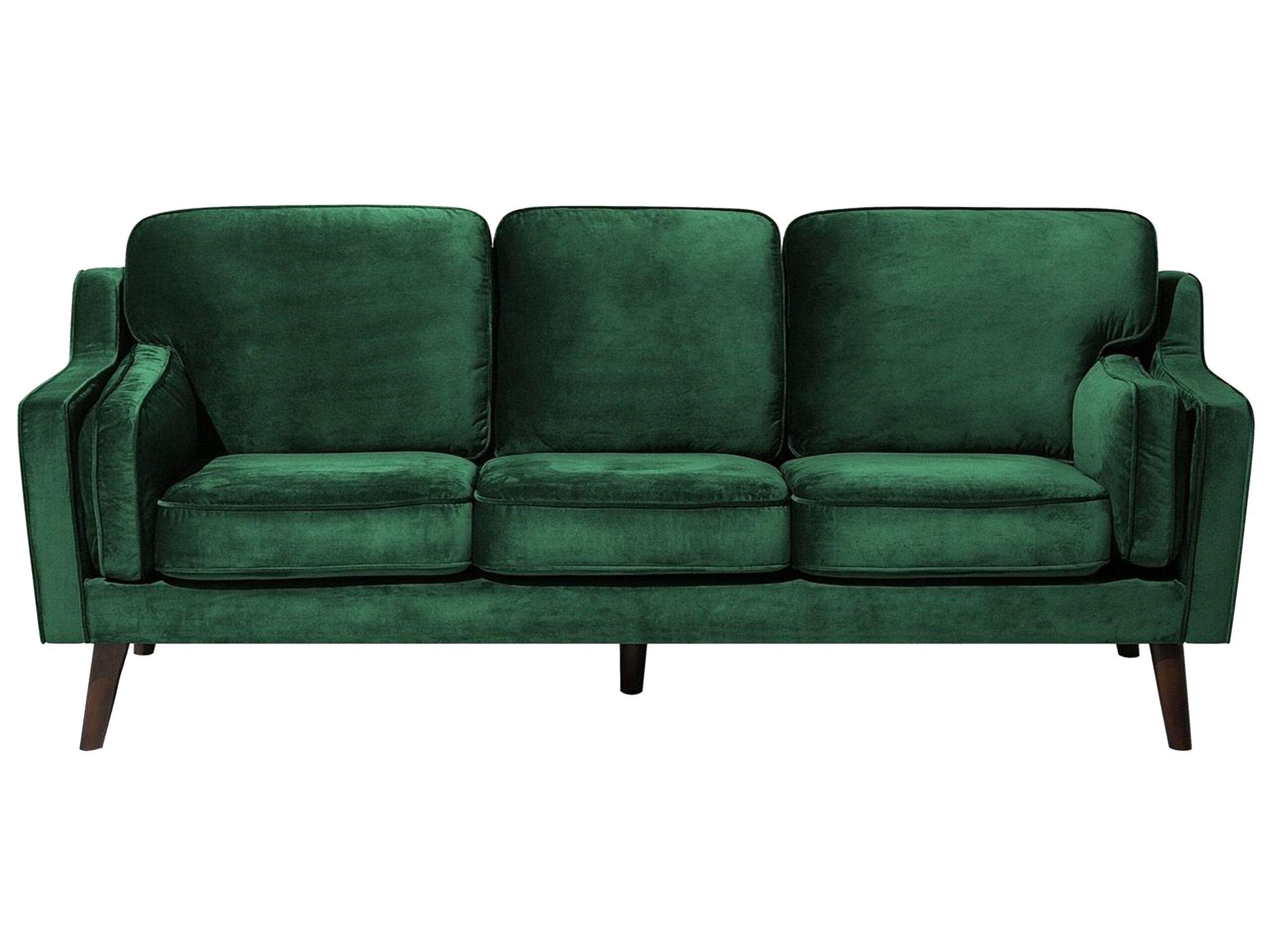 Beliani 3 Sitzer Sofa aus Samtstoff Modern LOKKA  