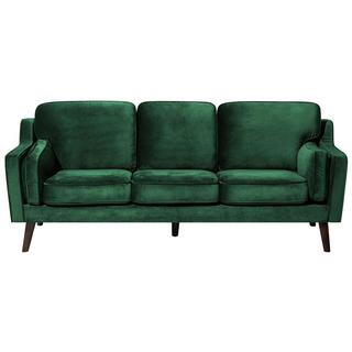 Beliani 3 Sitzer Sofa aus Samtstoff Glamourös LOKKA  