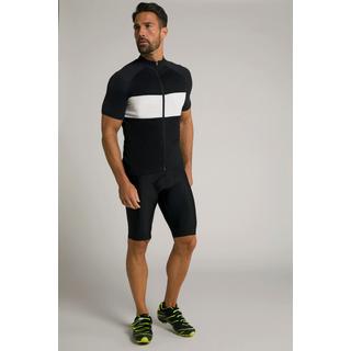 JP1880  Pantaloni da ciclismo a mezza gamba con bretelle, imbottitura e taglio aderente 