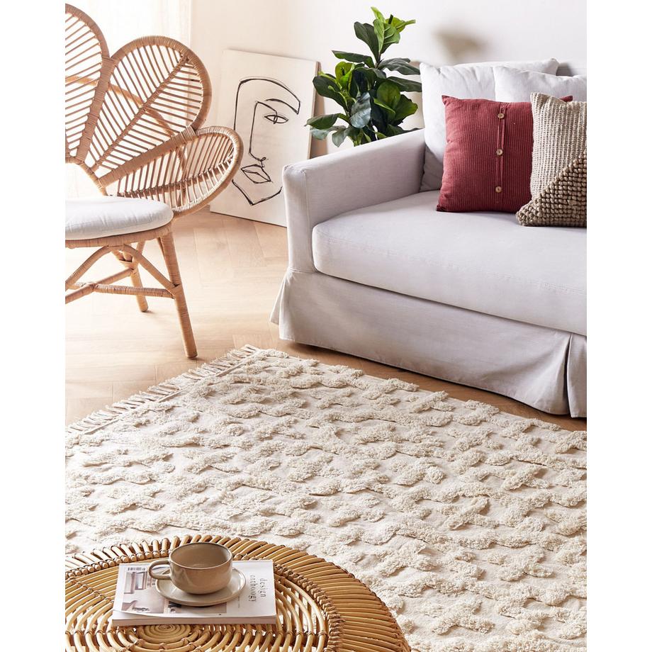 Beliani Teppich aus Baumwolle Boho ITANAGAR  