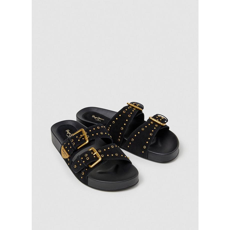 Doppelte Riemchenpantoletten AGNES STUDS