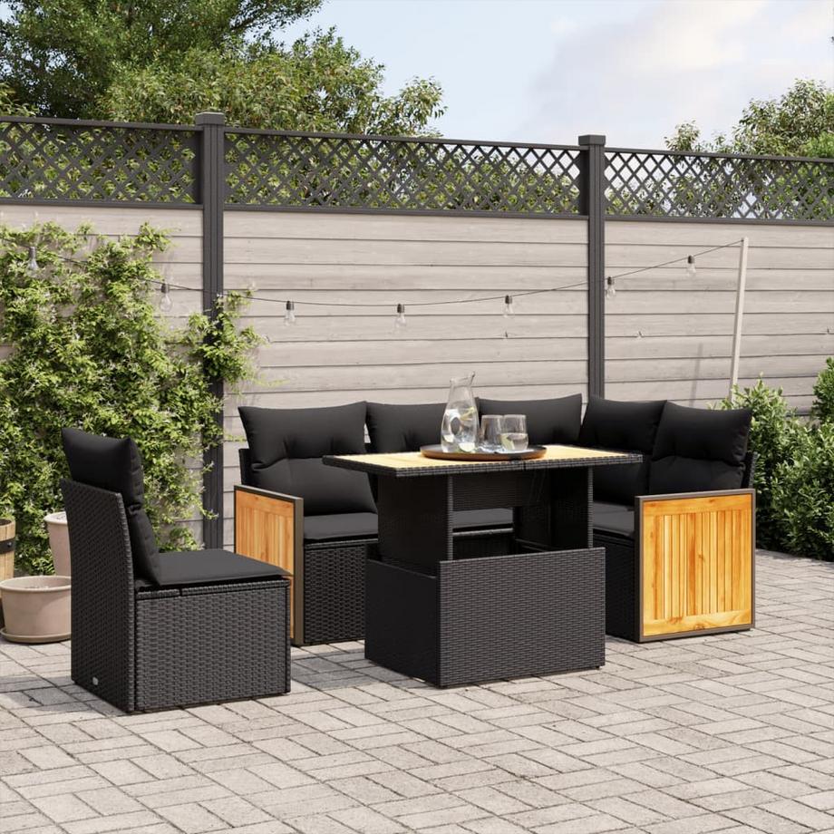 VidaXL set divano da giardino Polirattan  