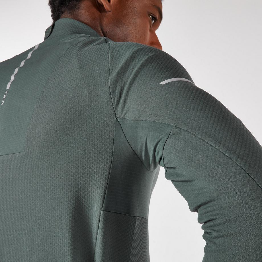 KIPRUN  Maglia running uomo maniche lunghe con zip sintetico 