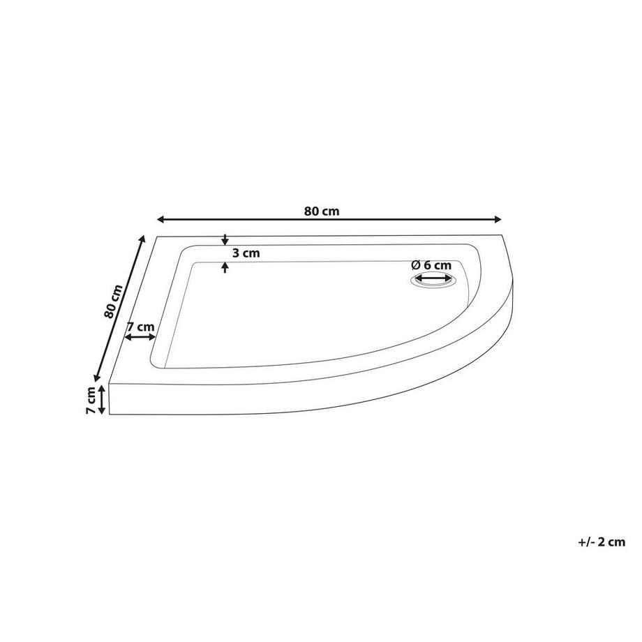 Beliani  Bac de douche en Matière synthétique ALISO 