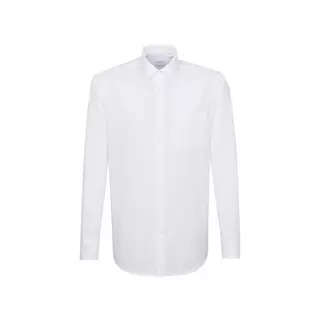 Seidensticker Business Hemd Regular fit Fit Langarm Uni  Weiss