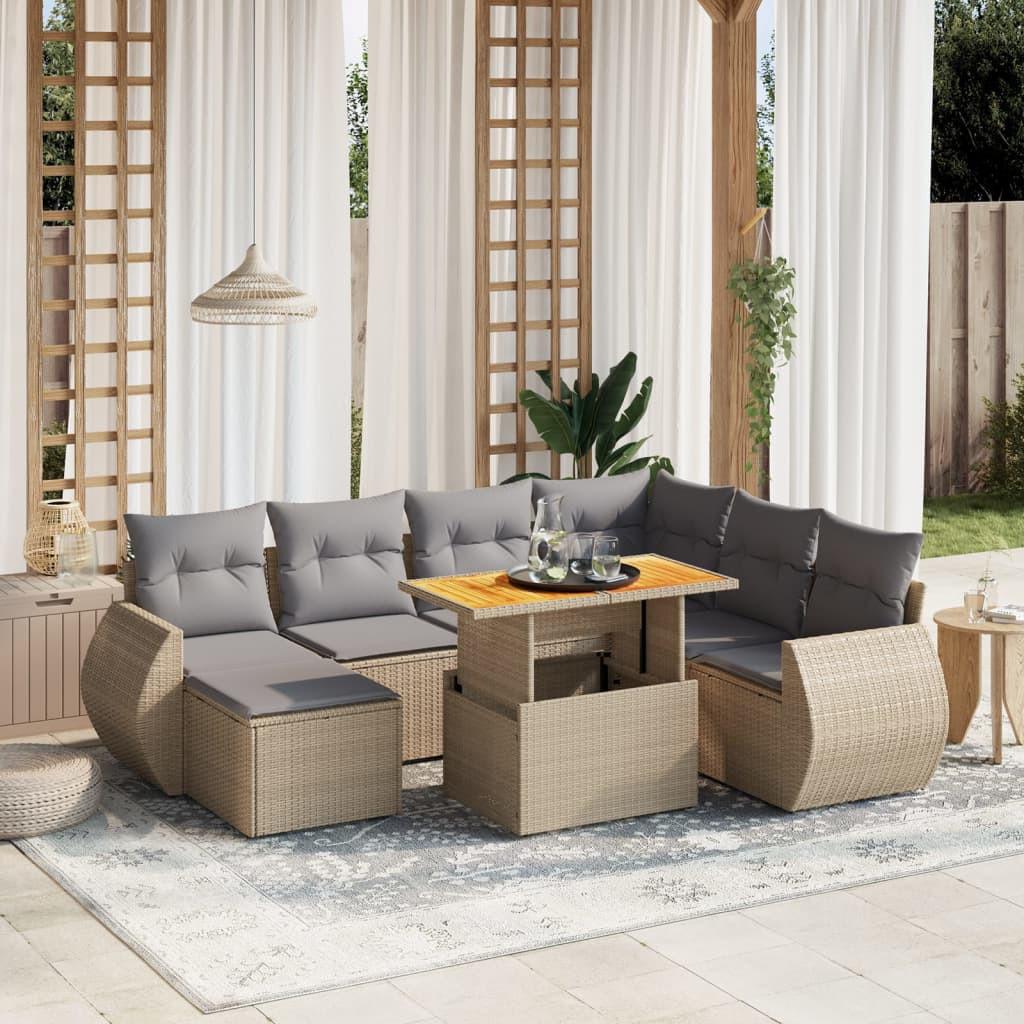 VidaXL set divano da giardino Polirattan  