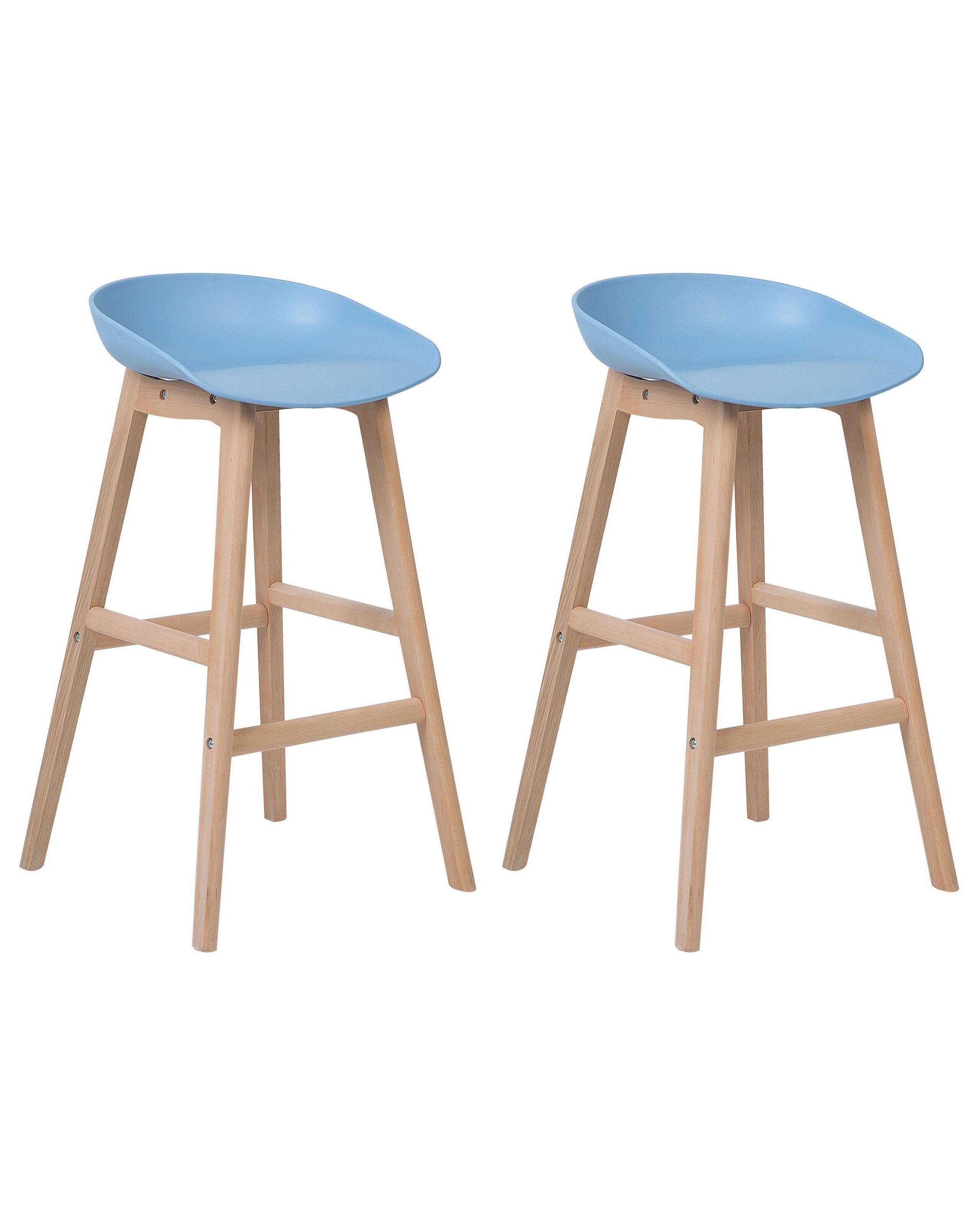 Beliani Lot de 2 chaises de bar en Polypropylène Moderne MICCO  