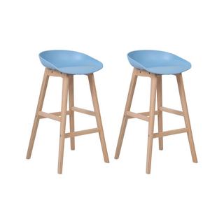 Beliani Lot de 2 chaises de bar en Polypropylène Moderne MICCO  