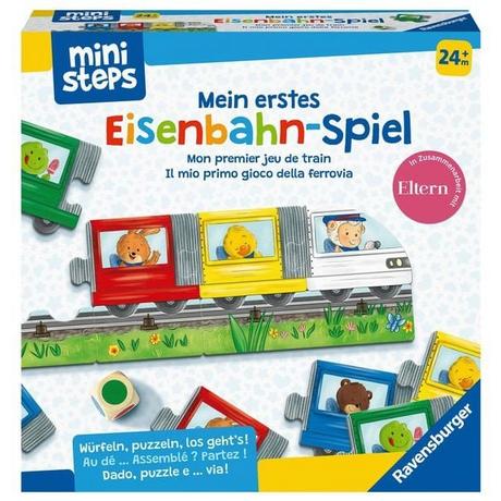 Ravensburger  Ravensburger ministeps 4187 Mein erstes Eisenbahn-Spiel, Erstes Würfel- und Puzzlespiel zum Farbenlernen, Spielzeug ab 2 Jahre 