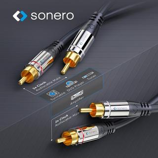 sonero  Audio-Kabel Cinch - Cinch 7.5 m (0.08 m, Mittelklasse, Cinch) 