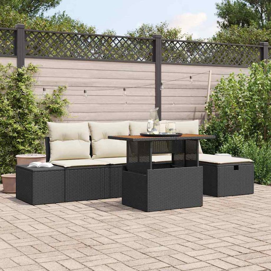 VidaXL Ensemble canapé de jardin poly rattan  