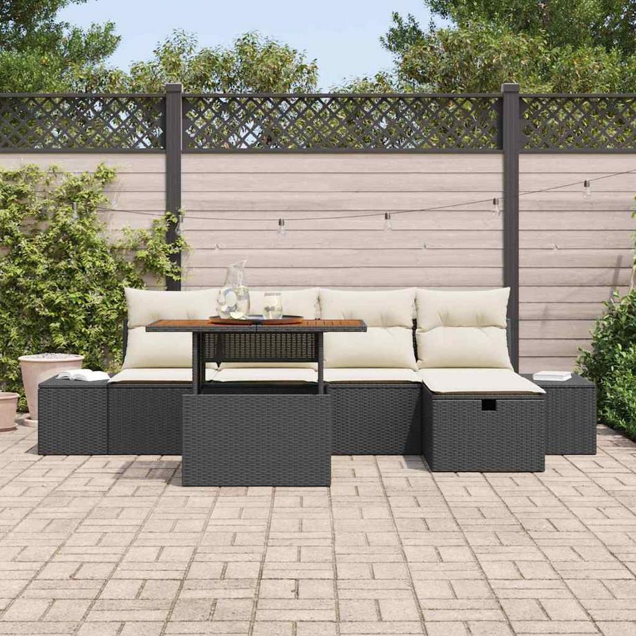 VidaXL Ensemble canapé de jardin poly rattan  