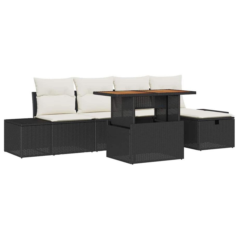 Ensemble canapé de jardin poly rattan