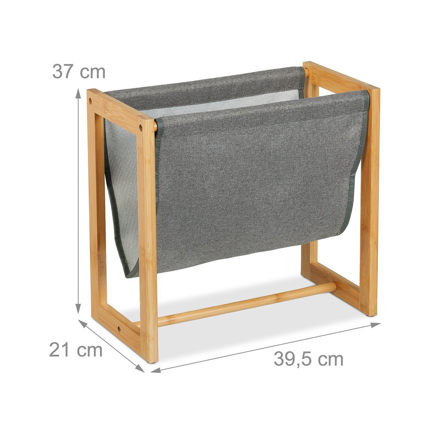 Northio Porta riviste in bambù e tessuto  