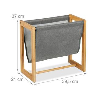 Northio Porta riviste in bambù e tessuto  