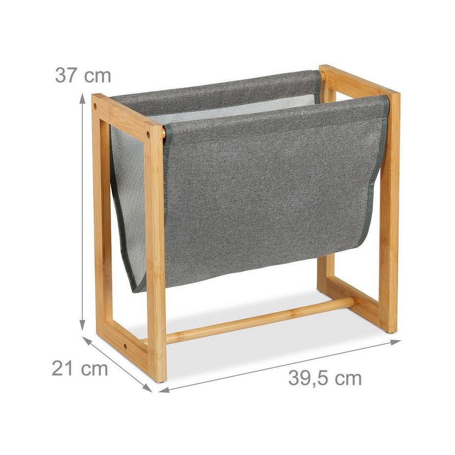 Northio Porta riviste in bambù e tessuto  