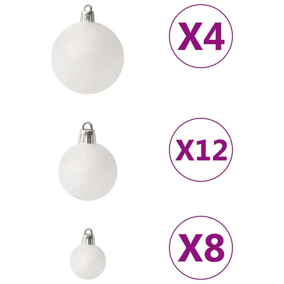 VidaXL Ensemble de boules de noël plastique  