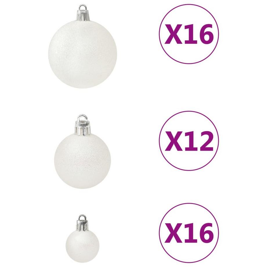 VidaXL Ensemble de boules de noël plastique  