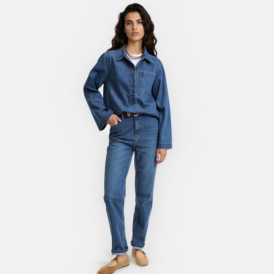 La Redoute Collections Chemise esprit vareuse en jean  