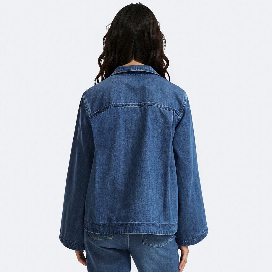La Redoute Collections Chemise esprit vareuse en jean  