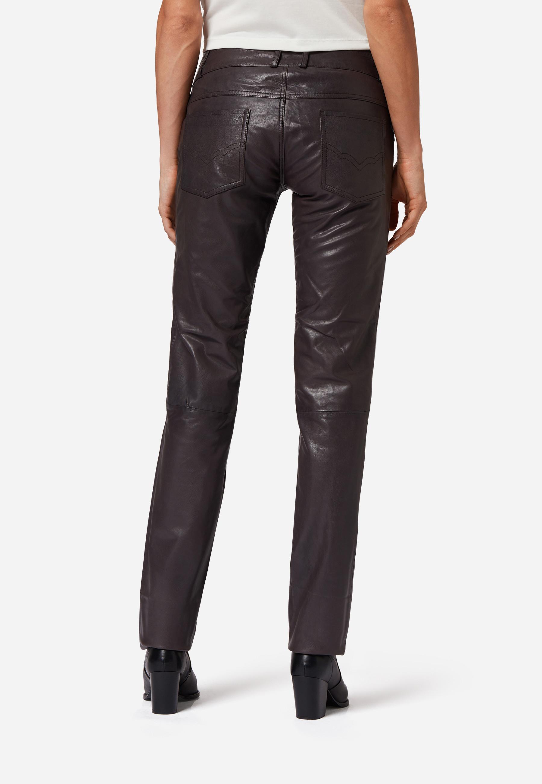 RICANO  Pantalon en cuir  Triston-B, style classique à 5 poches 