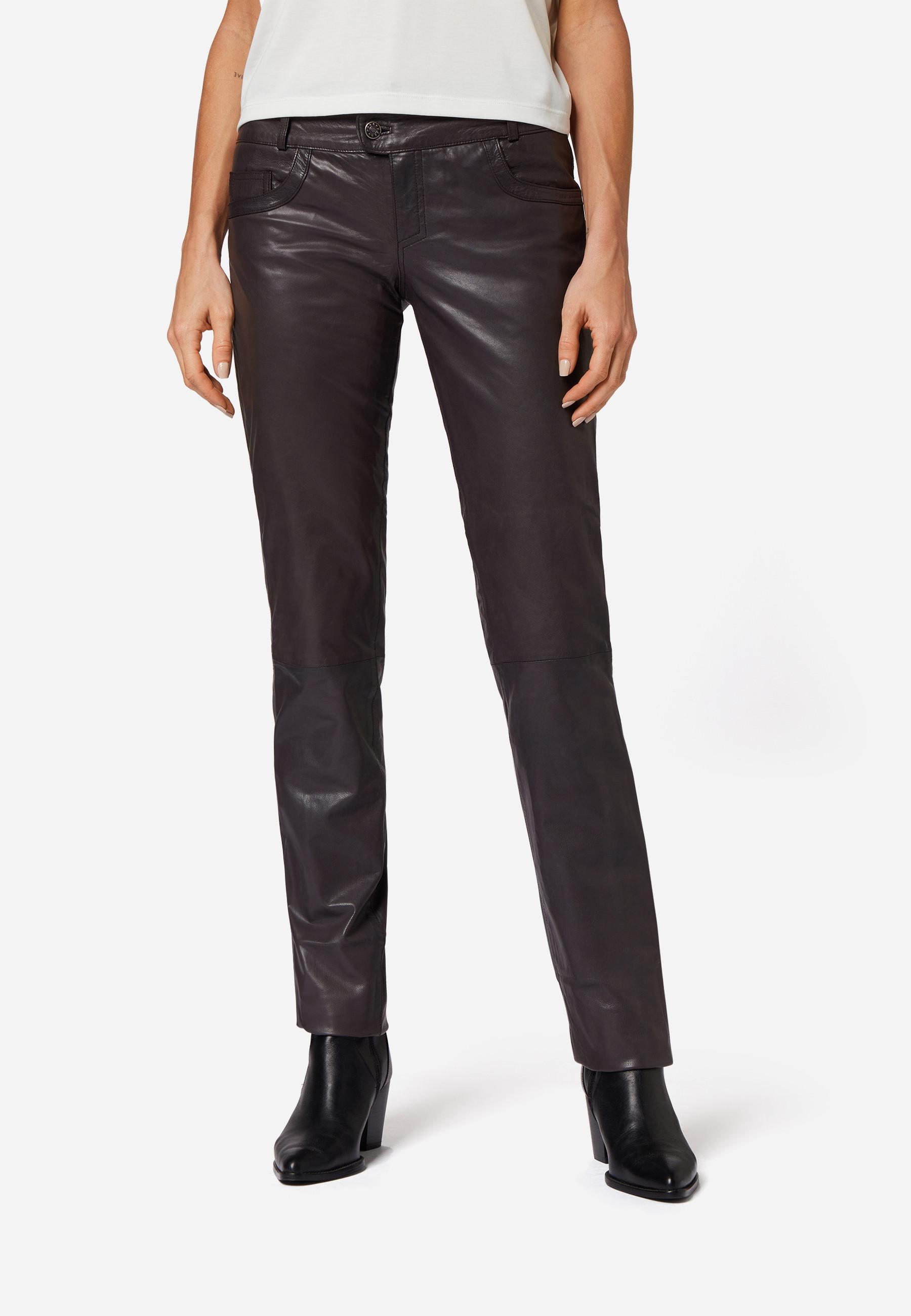 RICANO  Pantalon en cuir  Triston-B, style classique à 5 poches 