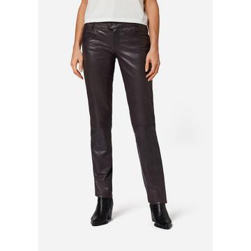 Pantalon en cuir  Triston-B, style classique à 5 poches