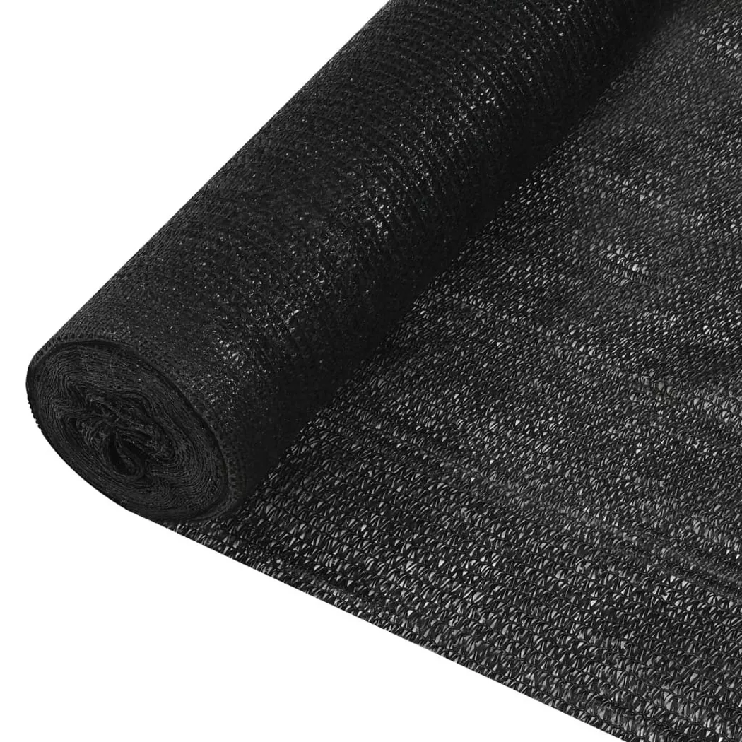 vidaXL Zaunblende Schwarz 1,5x50 m HDPE 195 g/m²
