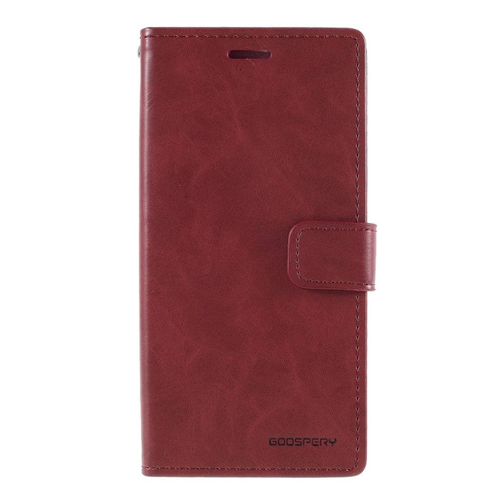 Mercury  iPhone 12 Pro Max - Blue Moon Leder Etui Hülle Karten 