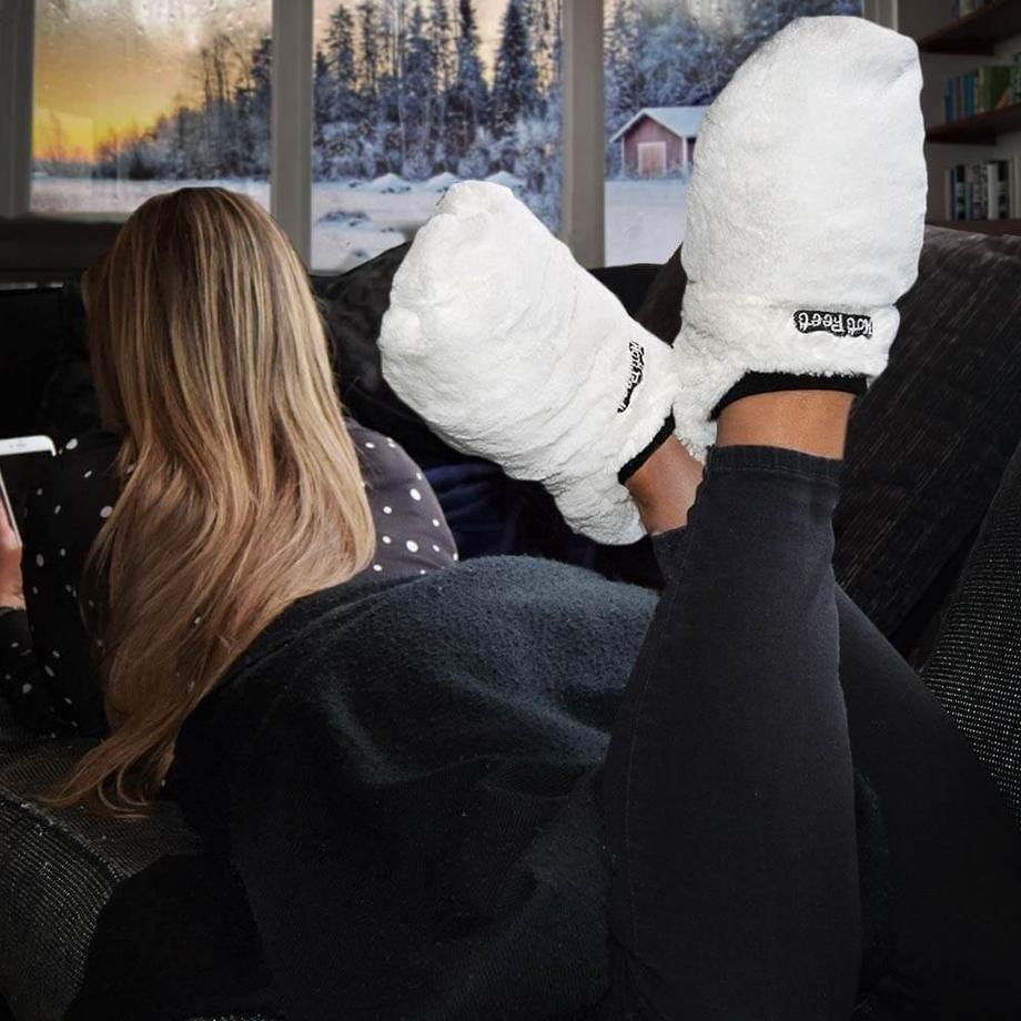 Mikamax  Heiße Füße, beheizte Hausschuhe - Weiß 