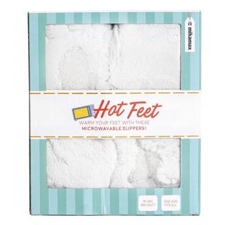 Mikamax  Hot Feet, Chaussons Chauffants - Blanc 