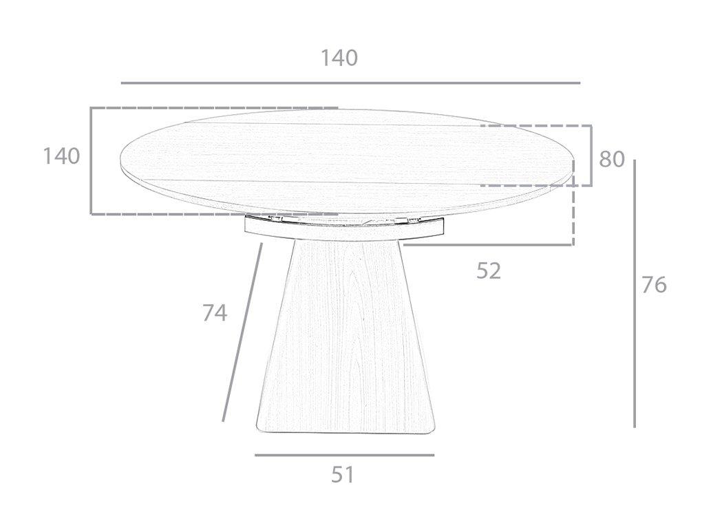 ANGEL CERDA Tavolo da pranzo allungabile rotonda noce  