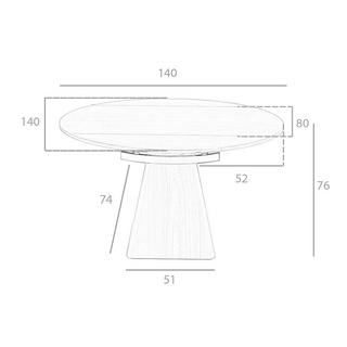 ANGEL CERDA Tavolo da pranzo allungabile rotonda noce  