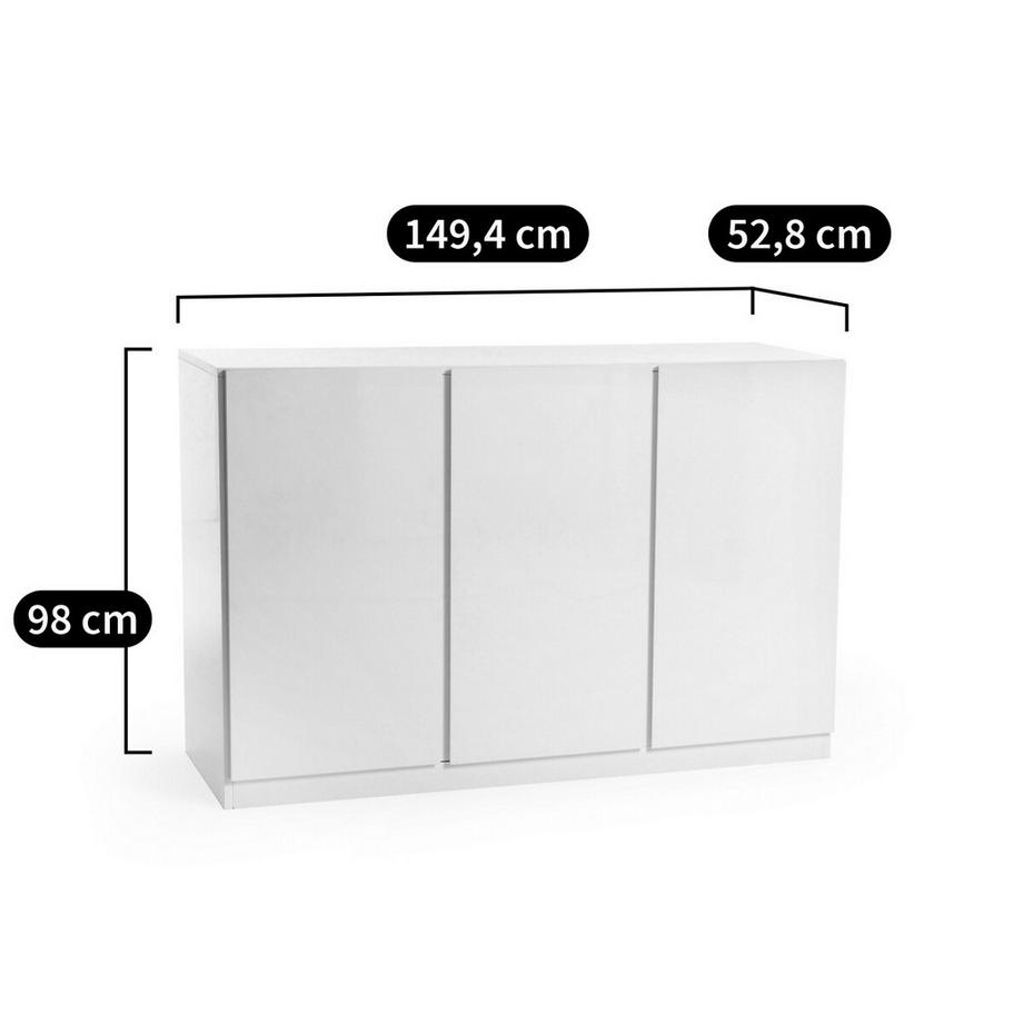 La Redoute Intérieurs Schrank Leo mit 3 Türen  