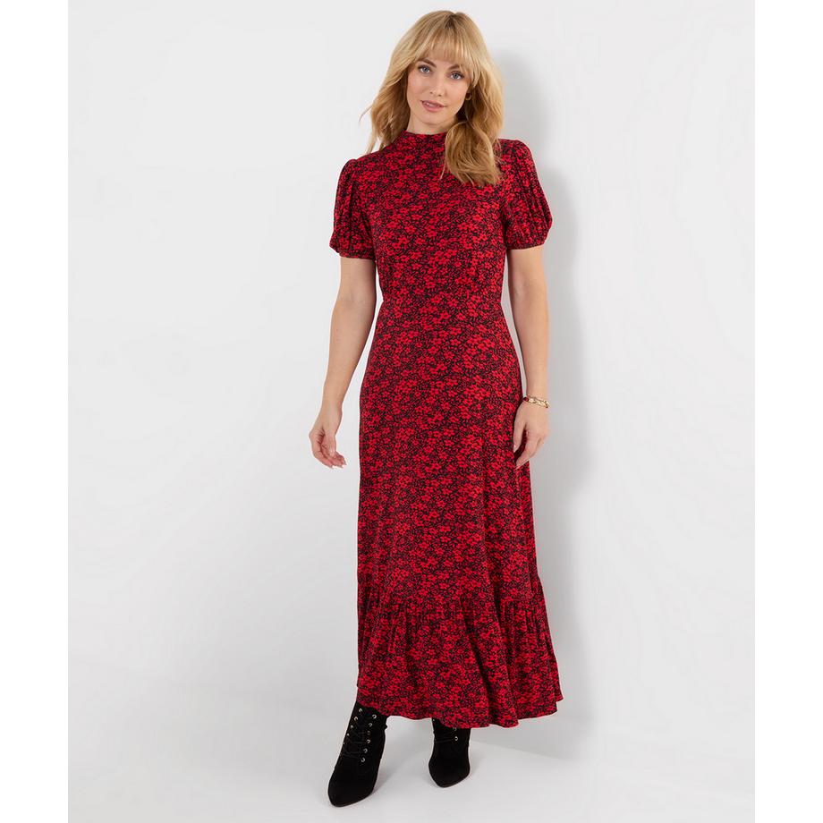 Joe Browns Robe Longue en Jersey à Col Montant Rêves Fleuris  