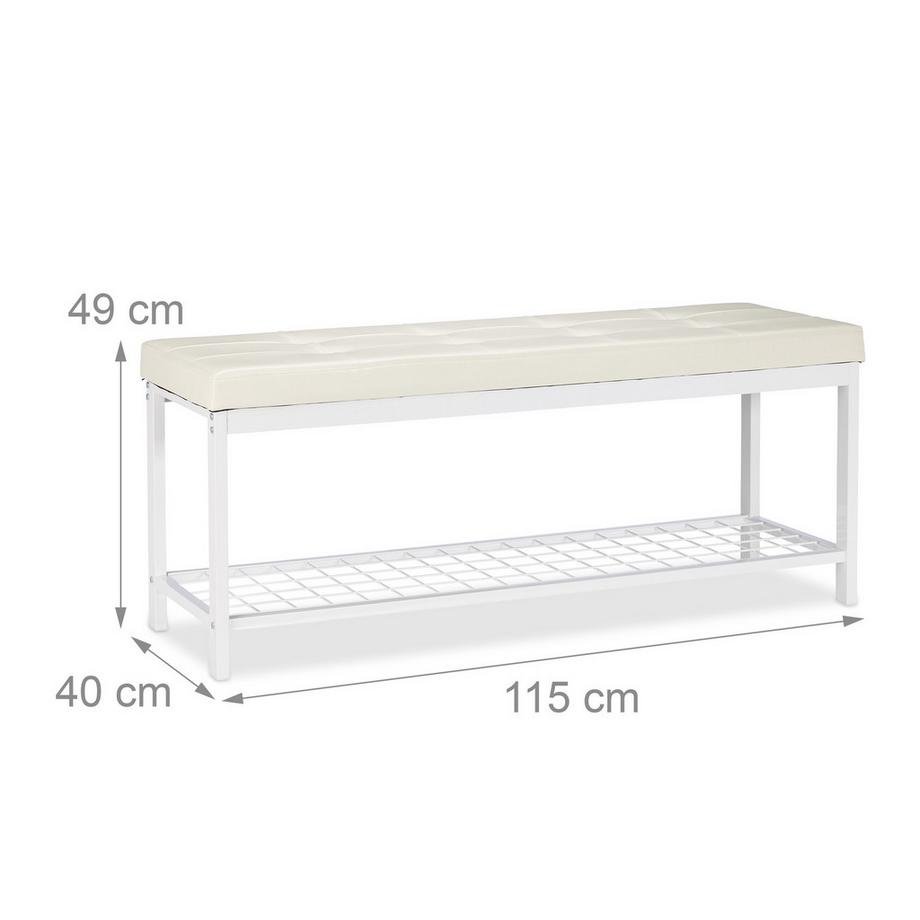 B2X Panca portascarpe XXL con cuscino  