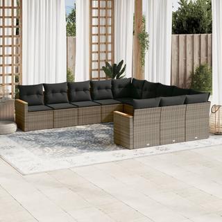 VidaXL set divano da giardino Polirattan  