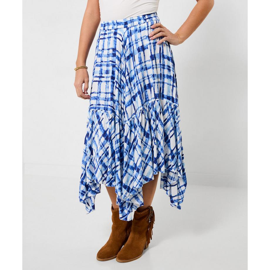 Joe Browns Jupe longue à carreaux avec ourlet asymétrique  