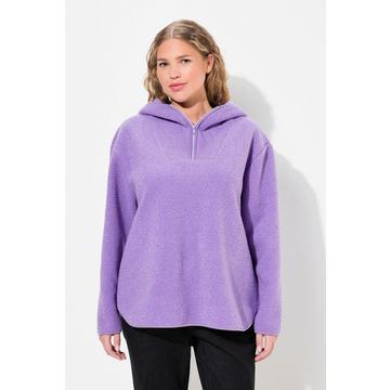 Pull en polaire bouclée, capuche et manches longues