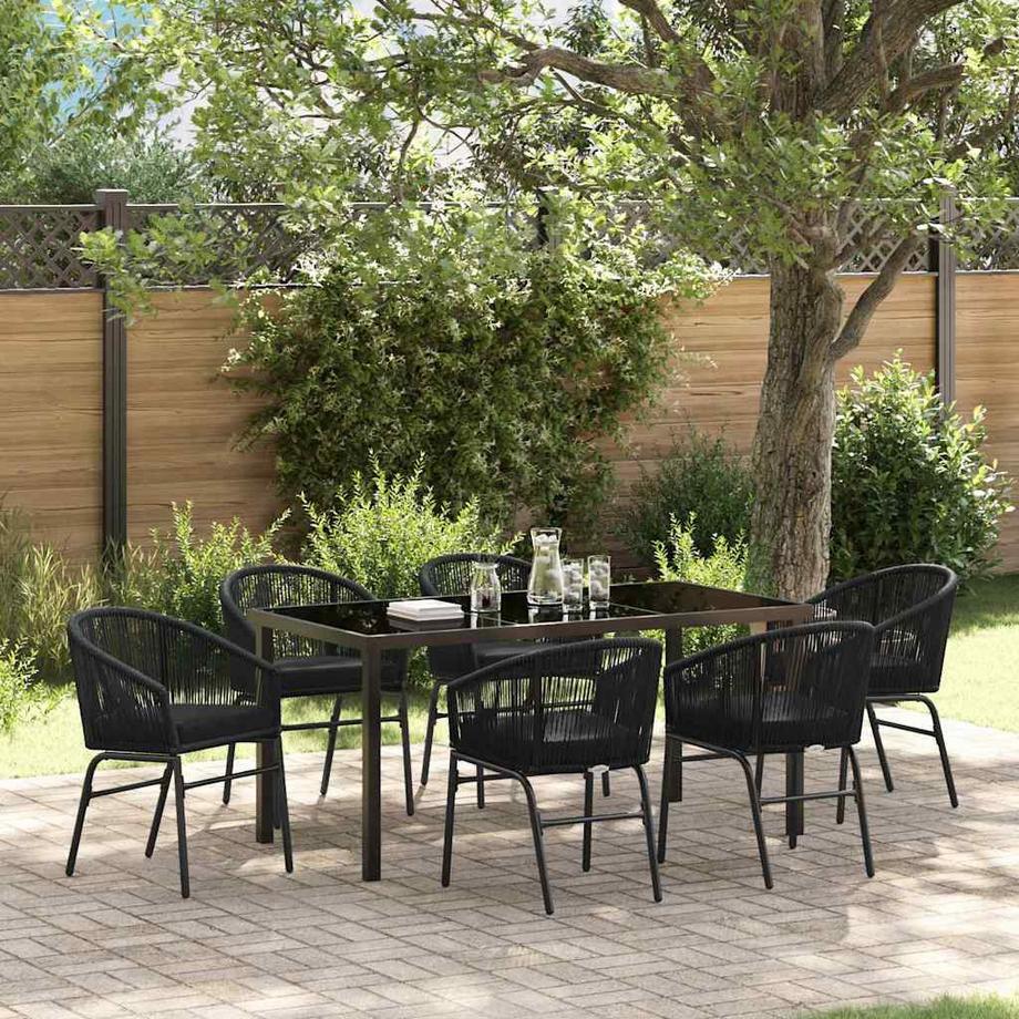 VidaXL Ensemble de salle à manger pour jardin poly rattan  