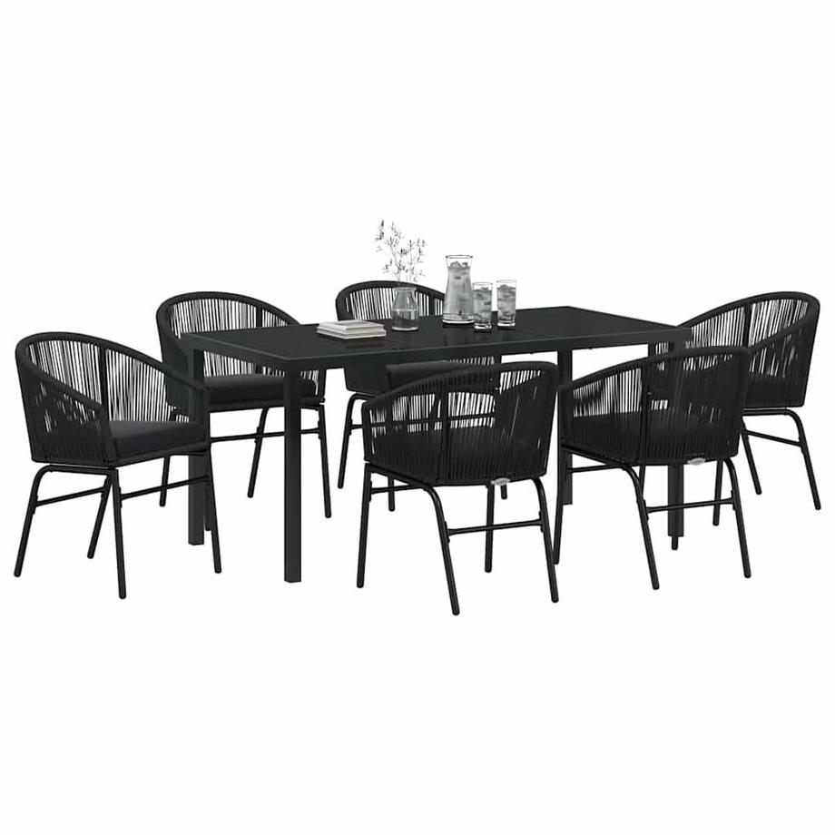 VidaXL Ensemble de salle à manger pour jardin poly rattan  
