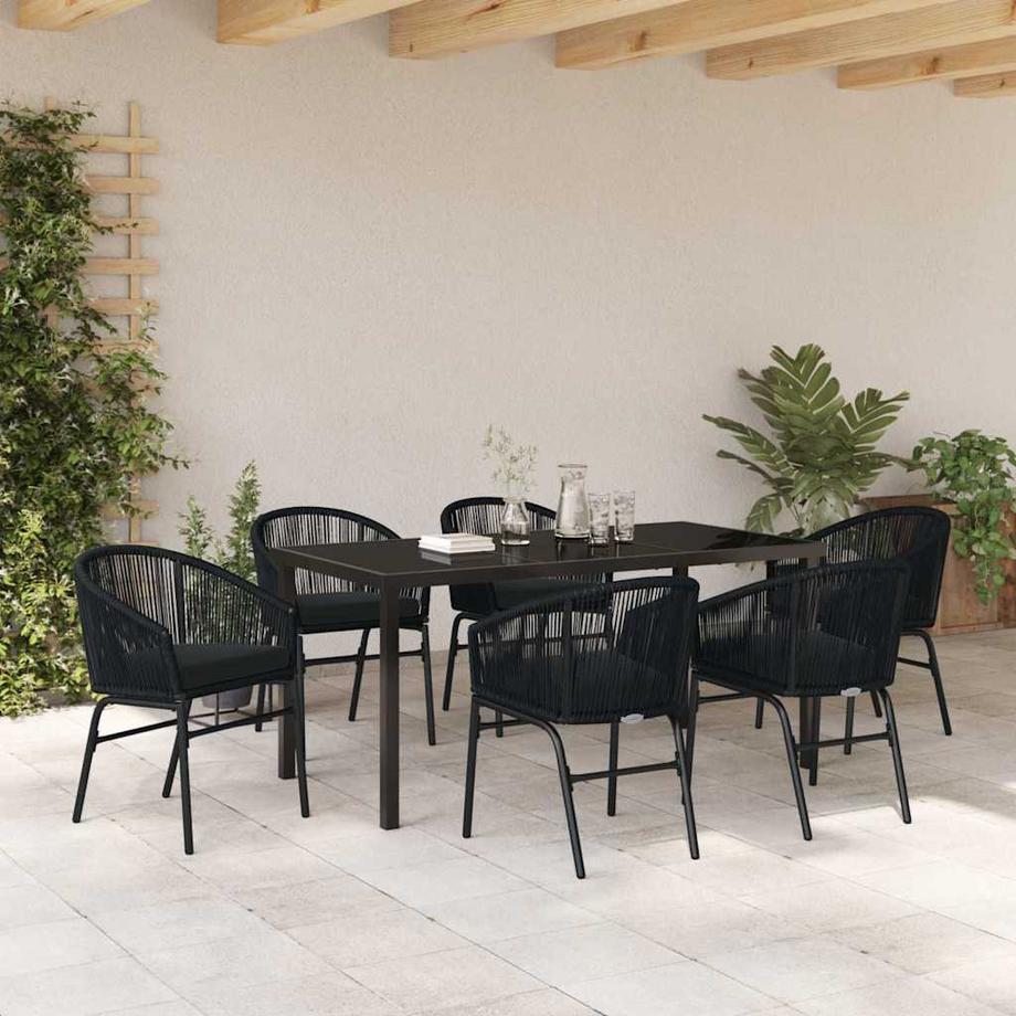 VidaXL Ensemble de salle à manger pour jardin poly rattan  