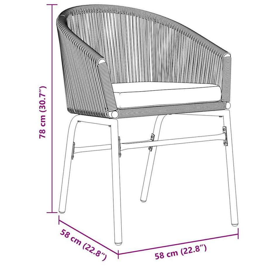 VidaXL Ensemble de salle à manger pour jardin poly rattan  
